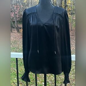 Go Silk Elegant Black Women's Blouse
